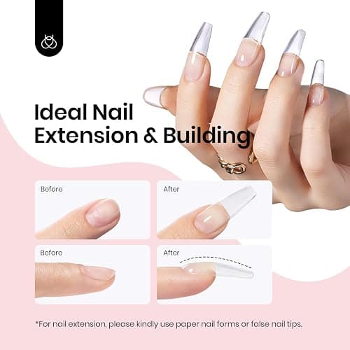 Beetles Builder Gel,1 oz Nude Pink Sculpted Gel,High Hardness for Nail Extension,Broken,Protection Durable for Salon, UV LED Lamp Cured,Nail DIY Art Manicure thumbnail 3