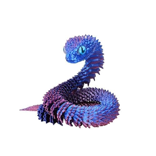 3D Printed Snake Toys - 23 Inch Flexible 3D Printed Animals for Educational Toys, Perfect Desk Pet for Animal Collectors, Must-Have Toy for Kids and Collectors, Halloween, Home Office Desk Decor - Image 1