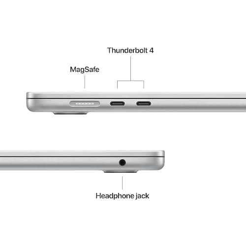 Apple 2025 MacBook Air 15-inch Laptop with M4 chip: Built for Apple Intelligence, 15.3-inch Liquid Retina Display, 24GB Unified Memory, 512GB SSD Storage, Touch ID; Silver with AppleCare+ (3 Years) thumbnail 5