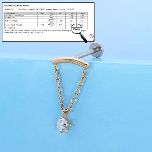 limerencia F136 Hypoallergenic Titanium 18G Internal Thread Piercing Jewelry,6mm 8mm 10mm G23 Flat Back Stud Earring for Women Men Tragus Cartilage Helix Conch Medusa Nose(1PC) thumbnail 2
