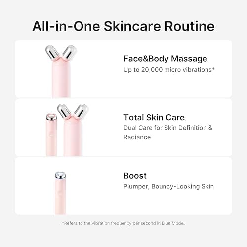 medicube Mini Booster Pro Plus Face Roller Device Set - Face & Body, Pink | 2-in-1 Massage & Skincare Device - Jawline Care & Depuffing, Face & Body Massager with 3 Modes, Korean Facial Device, Pink thumbnail 8