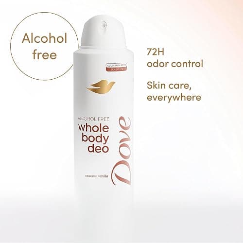 Dove Coconut Vanilla Alcohol-Free Whole Body Deodorant Spray, 4 oz | For head-to-toe freshness, Helps control odor & stay fresh, with 35% nourishing serum, Coconut Vanilla thumbnail 3