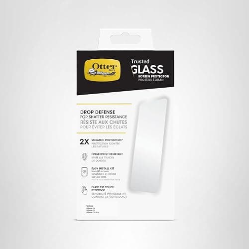 OtterBox TRUSTED GLASS Screen Protector for iPhone 14, iPhone 13 & iPhone 13 Pro, Flawless Touch Response, Fingerprint Resistant, Precision Fit, Vibrant Clarity thumbnail 8