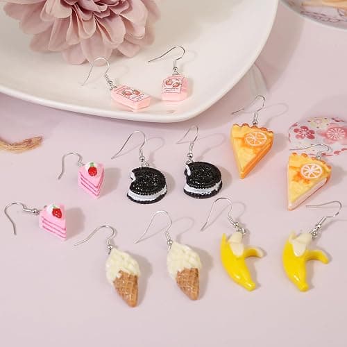 36 Pairs Fun Cute Earrings Set Weird Cool Funky Aesthetic Drop Dangle Earrings for Teen Girls Women Jewelry Gift thumbnail 3
