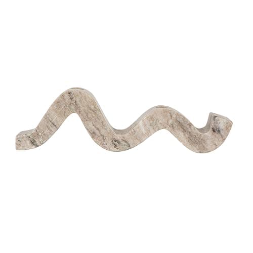 Bloomingville Marble Wave Double Taper Candle Holder, Beige thumbnail 10