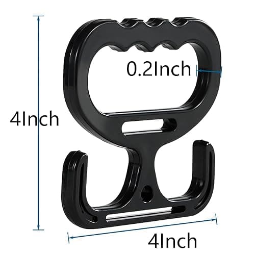 Grocery Bag Carrier Handle Heavy Duty Plastic Bag Holder, Comfortable Grip for Carrying Shopping Bags, Buckets & More Black thumbnail 3