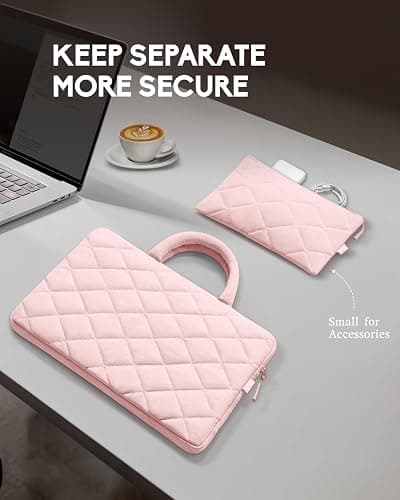 Allive Puffy Laptop Sleeve 13-14 Inch - Shockproof Laptop Case with Handle, Accessories Case – Fits MacBook Air 13 Inch, MacBook Pro 14 Inch, Chromebook Case thumbnail 6