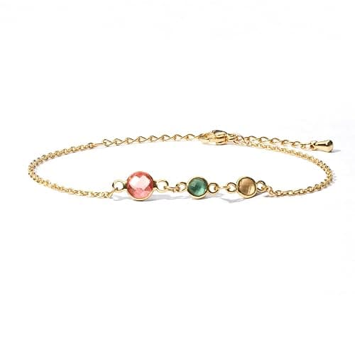 MignonandMignon Family Birthstone Bracelet for Women Custom Gift for Mom from Daughter Handmade Jewelry Birthday Gift for her – BSBR-MC - Image 1