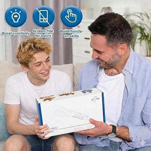 LinkSpoX 3D Printing Pen Kit, 3D Printer Pen with Adjustable Temperature,Stepless Speed, PLA/ABS Compatible 3D Drawing LCD Display, for Creative Art, DIY Projects,White thumbnail 7