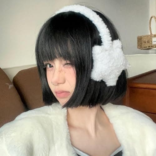 Cute star pattern warm ear cushions, ski ear warmers, warm soft plush ear cushions, outdoor soccer ear protectors thumbnail 4
