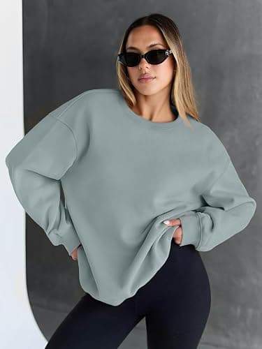 Trendy Queen Sweatshirts for Women Hoodies Oversized Crewneck Tops Sweaters Comfy Fall Winter Outfits Clothes 2025 Fashion thumbnail 5