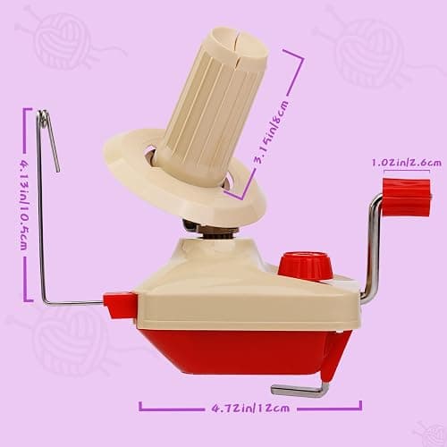 BUTUZE Yarn Ball Winder, Yarn Winder for Crocheting, Stitch Markers Knitting Kit, Pom Pom Maker, Convenient Ball Winder Hand Operated for Yarn, with Easy Installation for Yarn Storage thumbnail 2