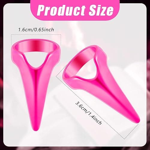 Hicarer 10 Pieces Stitch Tool for Braids Aid Finger Ring Hair Parting Tool Retro Metal Claws Rings for Hair Braiding Supplies Halloween Cosplay Nail Art Holiday Party(Rose Red) thumbnail 2