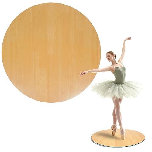 Tristcily 8mm Marley Dance Floor, 31-inch Non-Slip Portable Wood Grain PVC Dance mat with a Smooth Surface for Ballet, Jazz and pop Dance, Ideal for Home Studios and Outdoor use - Image 1