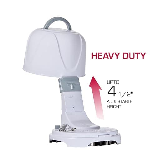 Red by Kiss 3000 Ceramic Tourmaline Professional Hood Dryer, 4 Heat Settings Blow Dryer for Home & Salon, Height Adjustable Convenient Big Hood Size Extra Coverage (1875 Wattage) thumbnail 2