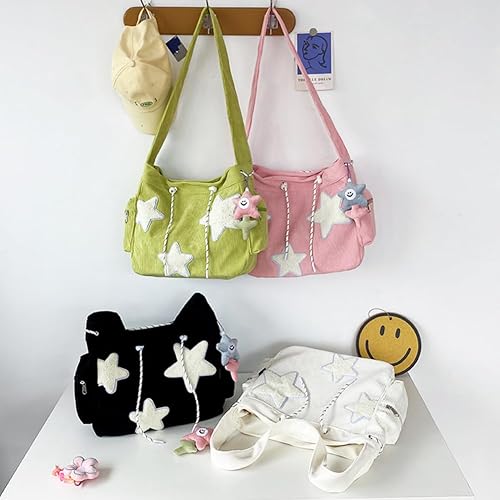 KAMEILONG Star Crossbody Bag Women Corduroy Tote Bag Aesthetic Messenger Bag Cute Shoulder Bag Y2K Hobo Bag thumbnail 4