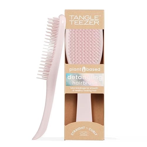 Tangle Teezer Plant-Based Ultimate Detangler Brush, Dry & Wet Hair Brush, Eliminates Knots & Reduces Breakage for All Hair Types, Marshmallow Pink - Image 1