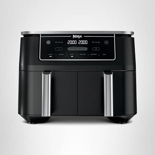 Ninja | Air Fryer | Finish Cooking Multiple Foods at the Same Time | 6-in-1 (Air Fry, Broil, Roast, Keep Warm, Dehydrate, Bake) | Fit up to 8lb Chicken Wings in the two 5 QT Baskets | DZ302 thumbnail 10