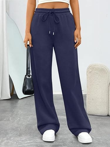 Trendy Queen Womens Sweatpants Baggy Wide Leg Barrel Pants Lounge Comfy Palazzo Joggers with Pockets thumbnail 2