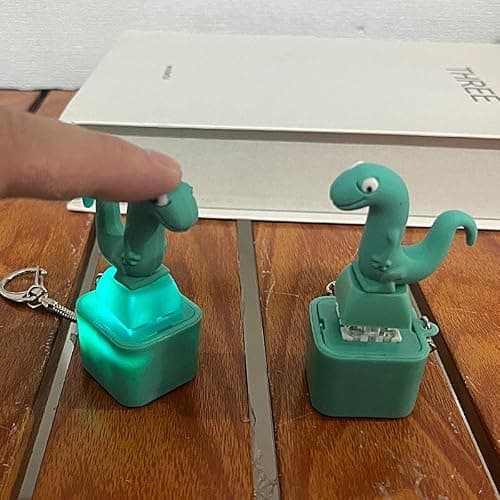 Lizard Button Keychain,Rechargeable Animal Keychains with Sound and Colorful Lights,Fidget Toys Adults Anxiety Relief thumbnail 6