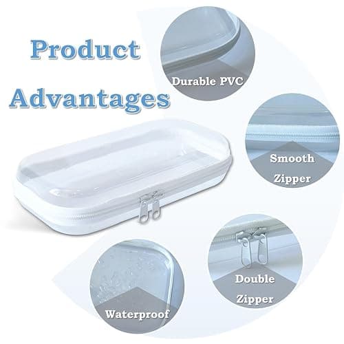 Gberlczz Clear Hard Zipper Case for Storage, Durable Clear Zipper Pouches, Hard Plastic Zippered Pouch for Snacks Toy Travel Organizer thumbnail 6