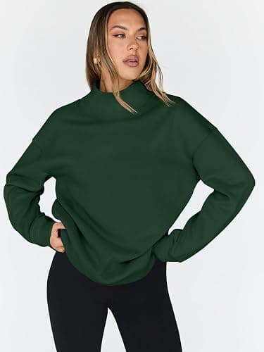Trendy Queen Womens Oversized Sweatshirts Turtleneck Pullover Long Sleeve Hoodies Tops Fall Fashion Outfits 2025 Clothes thumbnail 2