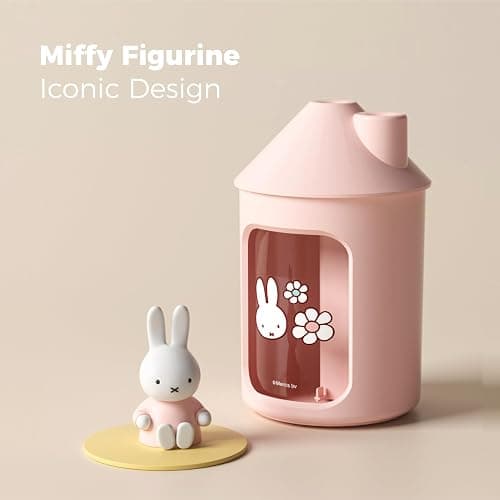 Mipow X Miffy Double Spray Humidifier 2.0 Smart App-Control RGB LED, Mini Cute Humidifier with Night Light, 500ml for Bedroom, Nursery/Office - Pink thumbnail 5