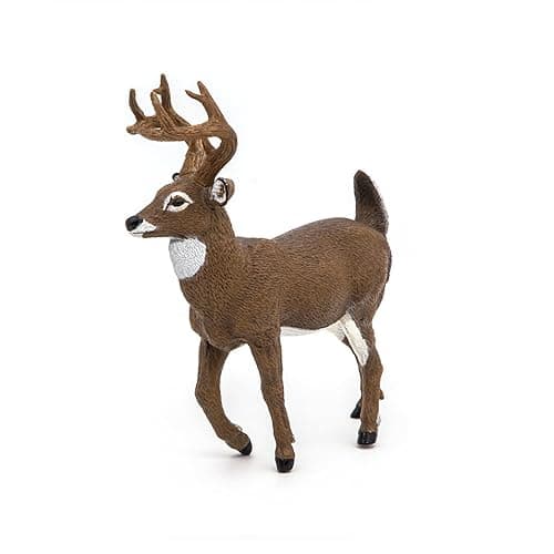 Papo - White-Tailed Deer Figure - Realistic Forest Animal Toy for Kids Age 3+ - Hand Painted Wildlife Model with Antlers - 10.4 x 4 x 10.9 cm - Durable Plastic Figure - Wildlife Collection - 53021 thumbnail 7