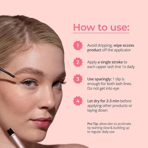 ForChics Eyelash Growth Serum - Prostaglandin-Free Lash Enhancing Serum for Longer, Thicker Lashes and Brows- Natural Formula, Visible Results in 2 Weeks - Vegan, Hormone-Free 0.10 fl. oz / 3ml thumbnail 7