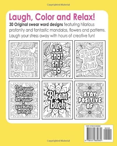 Fuck This Shit: Motivational Swear Words Coloring Book: Funny Adult Cursing Affirmations, Easy Mandala Profanity Patterns for Stress Relief (Swear Word Coloring Books for Women) thumbnail 2