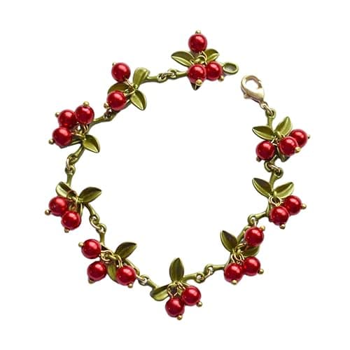 SZYDD Sweet Berry Leaf Bead Bracelet Sweet Spring Plant Bracelet Women's Retro Personalized Color Beads Cranberry Leaf Bracelet Bracelet Women's Jewelry, Red thumbnail 4