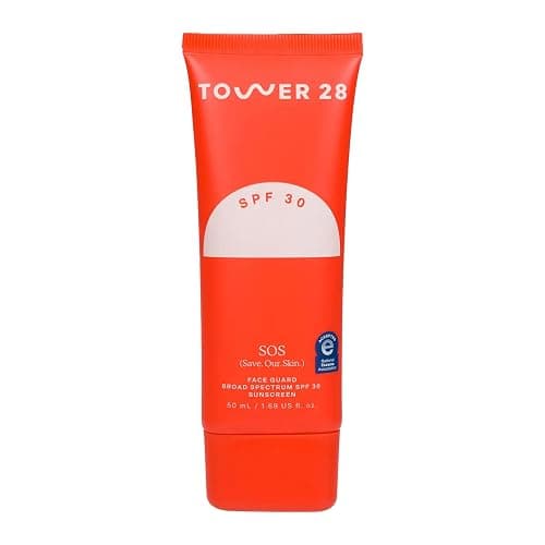 Tower 28 SOS FaceGuard SPF 30 - Broad Spectrum Mineral Sunscreen for Face with Ceramides for Sensitive Skin - Lightweight Zinc Oxide Face Sunscreen Lotion - Dermatologist-Tested Sun Skin Care (2.3 oz) - Image 1