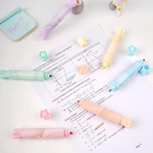 chosch Candy Shape Highlighters, Assorted colors,Chisel Tip,Water Based,Quick Dry& Write Smoothly 6 Macaron Colors (CANDY HIGHLIGHTER) thumbnail 7