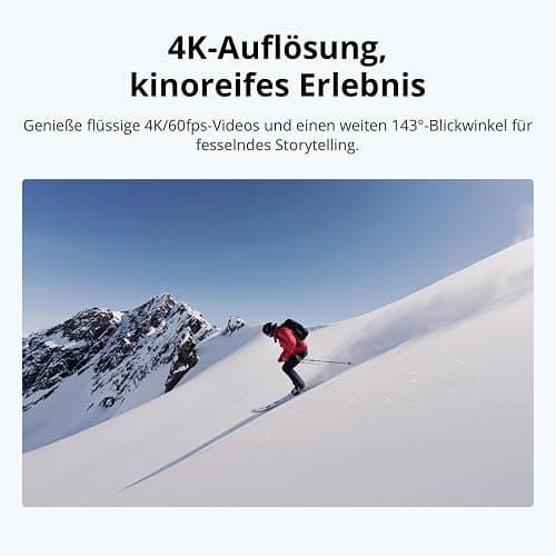 DJI Osmo Nano Standard Combo (128GB) - 4K/60fps kleine Vlogging-Kamera mit 1/1,3″ Sensor, 143° Weitwinkel-Video, 200 min Aufnahmezeit, schneller Datentransfer, POV-Kamera 4K für Sport, Vlog thumbnail 5