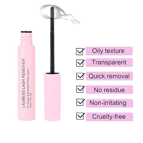 Lash Remover for Cluster Lashes 5ml LAUBESS LASH Remover for Lash Extensions at Home Lash Clusters DIY Eyelash Extension Remover DIY Lash Extension Remover Adhesive thumbnail 3