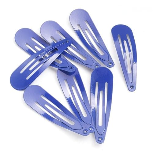 Motanar 50 Pack of Snap Hair Clips Hair Barrettes for Kids, Girls and Women, 50 mm (Blue) thumbnail 4