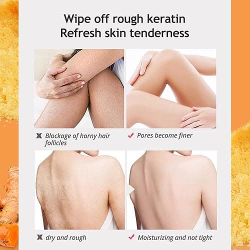 Liyalan Turmeric Body Scrub Moisturizing and Exfoliating Body, Face, Hand, Foot Scrub,Nourishes Skin,Deep Cleansing 7.8oz thumbnail 5