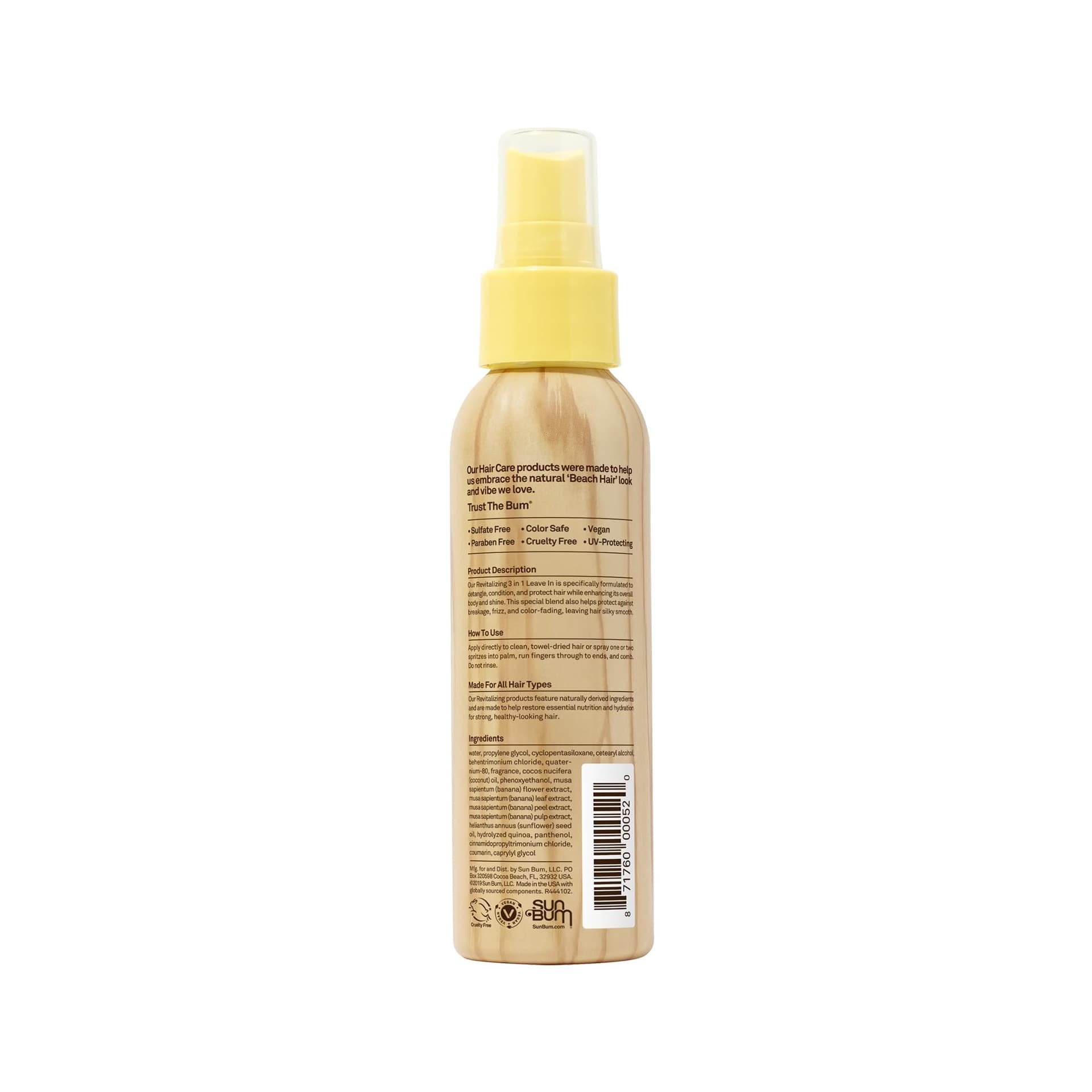 Sun Bum 3-in-1 Leave-In Conditioner Spray - Vegan & Cruelty Free - Detangles, Conditions & Protects Hair - 118ml thumbnail 9