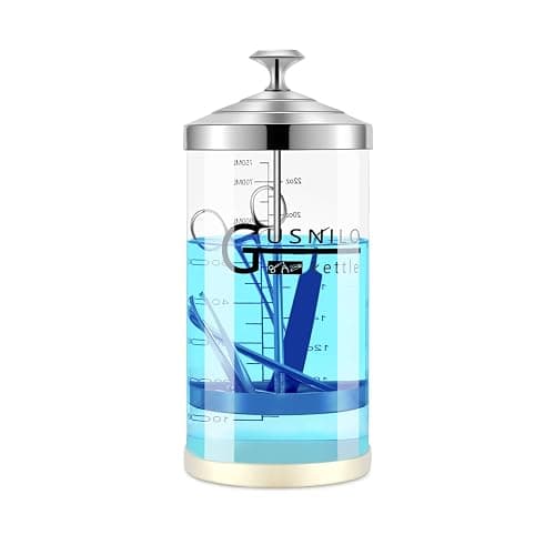 Gusnilo Barber Sanitizer Jar (30 Oz) with Stainless Steel Tray – Ideal for Spa, Salon & Nail Tools - Image 1