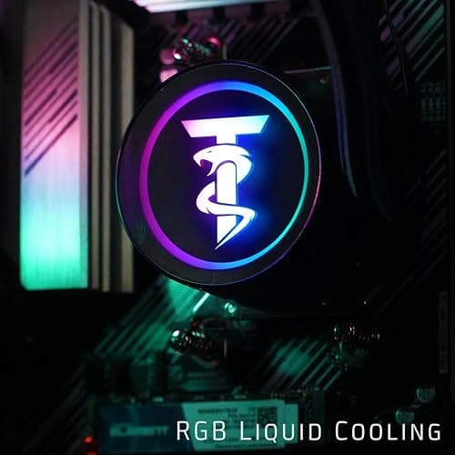 ViprTech Stryker 3.0 Gaming PC - AMD Ryzen 7 (4.1GHz Liquid Cooled), RTX 3060 12GB, 16GB DDR4 RAM, 1TB SSD, 700W PSU, WiFi BT, Win 11 Pro, RGB, Desktop Computer Prebuilt, Black thumbnail 11