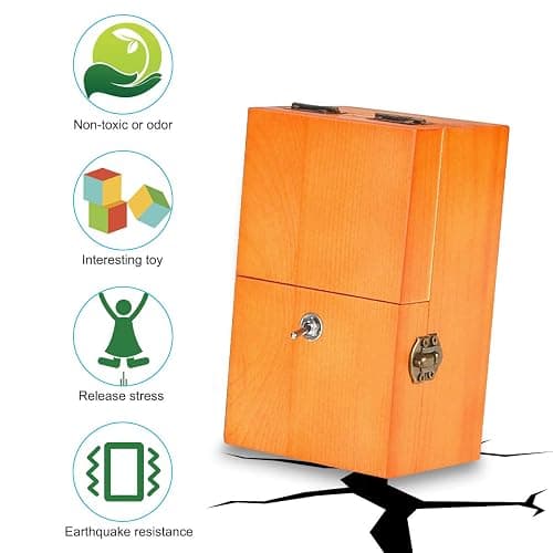 Calary Useless Box Turns Itself Off In Wooden Storage Box Alone Machine Fully Assembled in Box Gifts for Adults and Children thumbnail 8