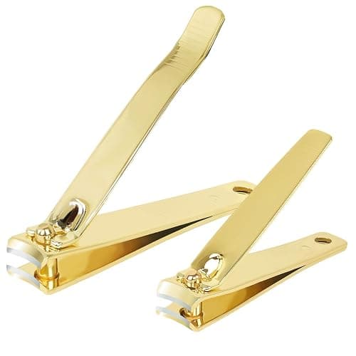 Rocutus 2pcs Portable Nail Scissors Set - Adult Pedicure Clippers and Small Household Foot Manicure Tools (Gold)'s Wishlist | Listful - Image 1
