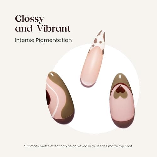 Beetles Neutral Gel Polish Set, Coffee Time Collection,6 Colors | Nude Pink Brown Neutral Colors Gel for Nail Art Manicure Soak Off Uv LED Nail Lamp Needed Gifts for Women thumbnail 4