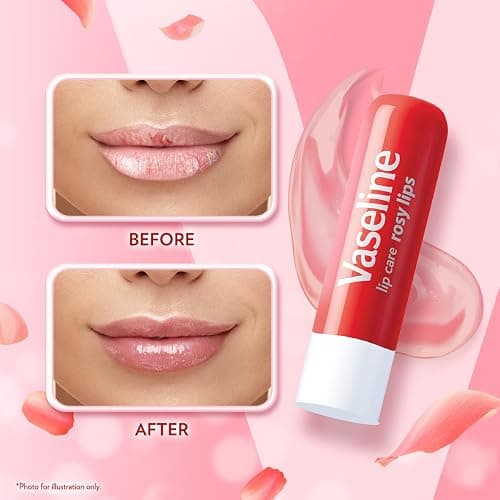 Vaseline Lip Therapy Care Rosy, Fast-Acting Nourishment, Ideal for Chapped, Dry, Cracked, or Damaged Lips, Lip Balm, 2-Pack of 2, 0.16 Oz Each, 4 Lip Balms thumbnail 11