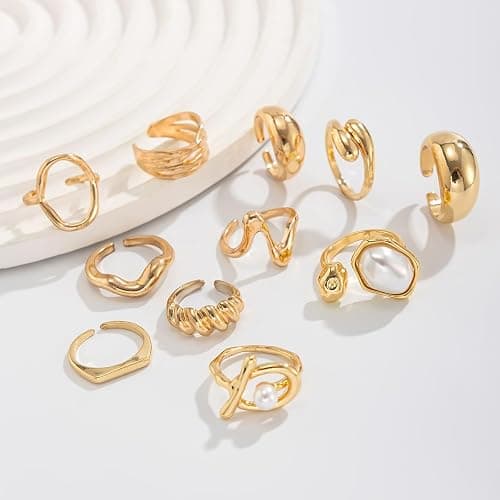 Chunky Gold Amazon Rings thumbnail 5