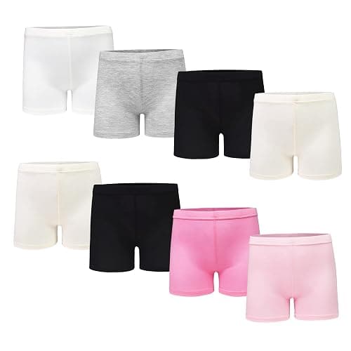 Girls Safety Shorts Under Dress Dance Tights Biker Soft Cotton Thin Pants for Toddler Girls Aged 2-10 - Image 1