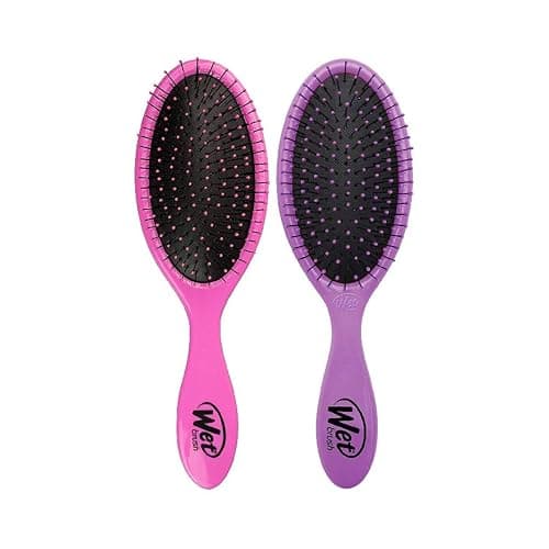 Wet Brush Original Detangler Hair Brush 2-Pack, Pink & Purple, Perfect Stocking Stuffer Set for Women & Men, Ultra-Soft IntelliFlex Bristles for Wet or Dry Hair, Holiday Gift Essential - Image 1