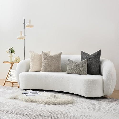 Sunkifover Textured Boucle Pillow Cover 12x20 Inches, Decorative Neutral Pillowcase Rectangular Cushion Cover for Sofa, Bed, Bedroom, Living Room, Cream. - Cream - 20" x 12" (Pack of 1) thumbnail 8