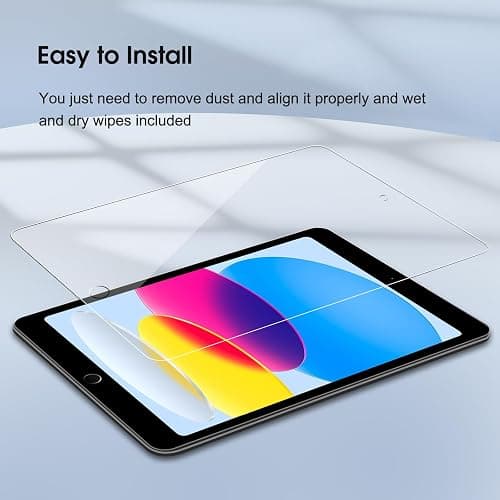 Qularlans 2 Pack Screen Protector for iPad 11th Generation A16 2025 11 Inch/iPad 10th Generation 2022 10.9 Inch, 9H Hardness Tempered Glass Ultra Sensitive Apple Pencil Compatible thumbnail 5