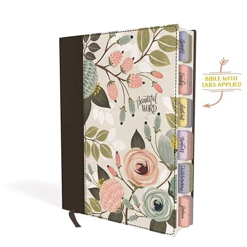 NIV, Beautiful Word Bible, Updated Edition, Journal Edition for Women, 600+ Full-Color Illustrated Verses, Peel/Stick Bible Tabs, Floral Cloth over Board, Red Letter, Comfort Print thumbnail 8